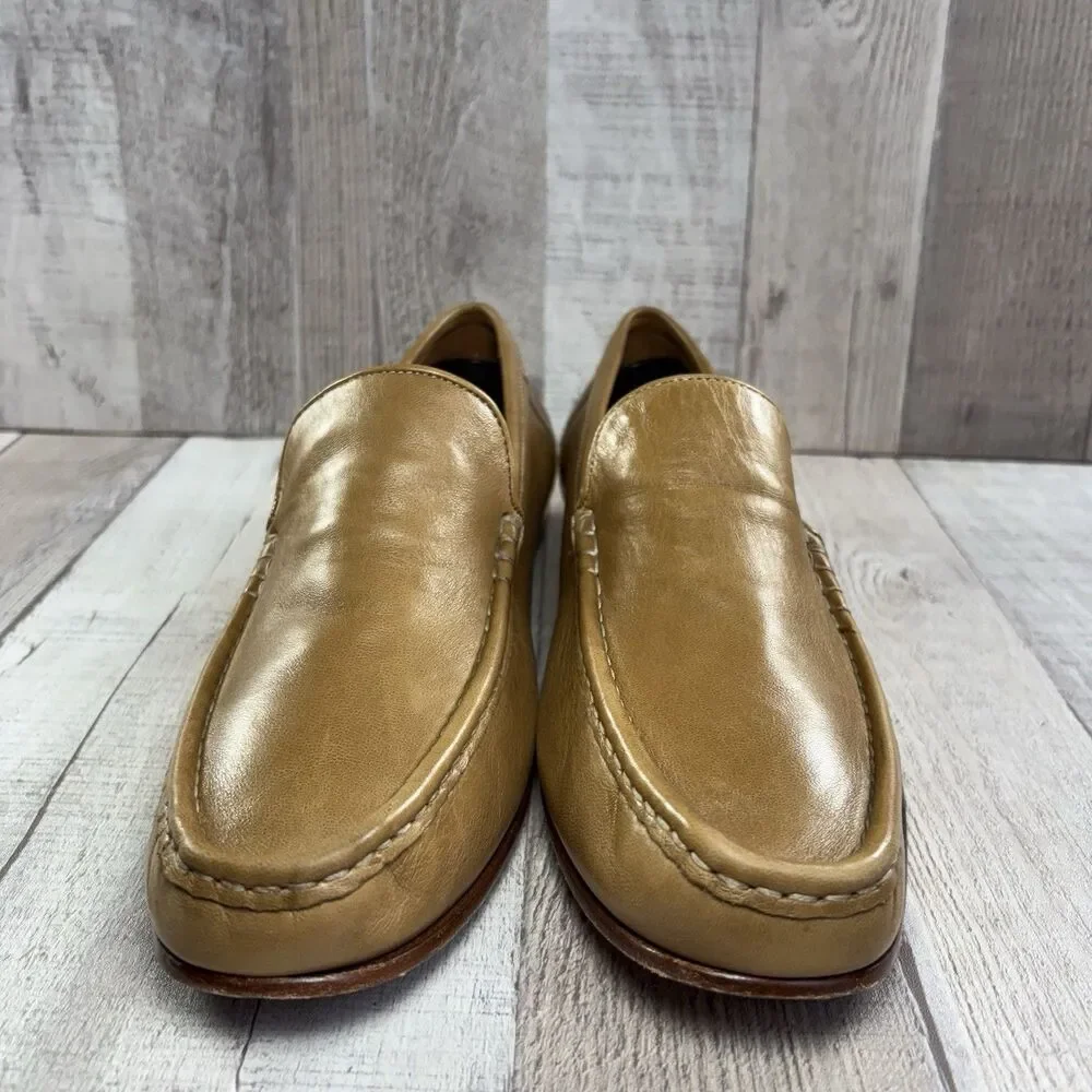 Cole Haan Venetian Men's Size 9.5 Slip On Loafers Leather Moc Shoes Light Brown
